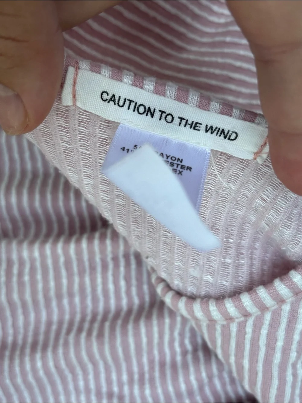 Caution to the wind￼ soft blush